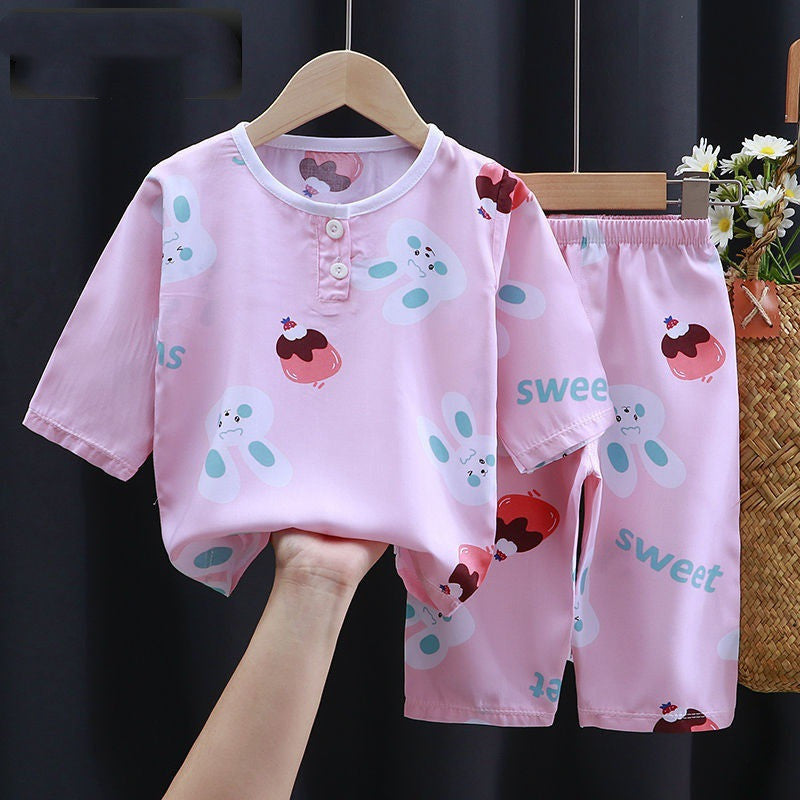Abitino Estivo in Cotone e Seta per Bambini