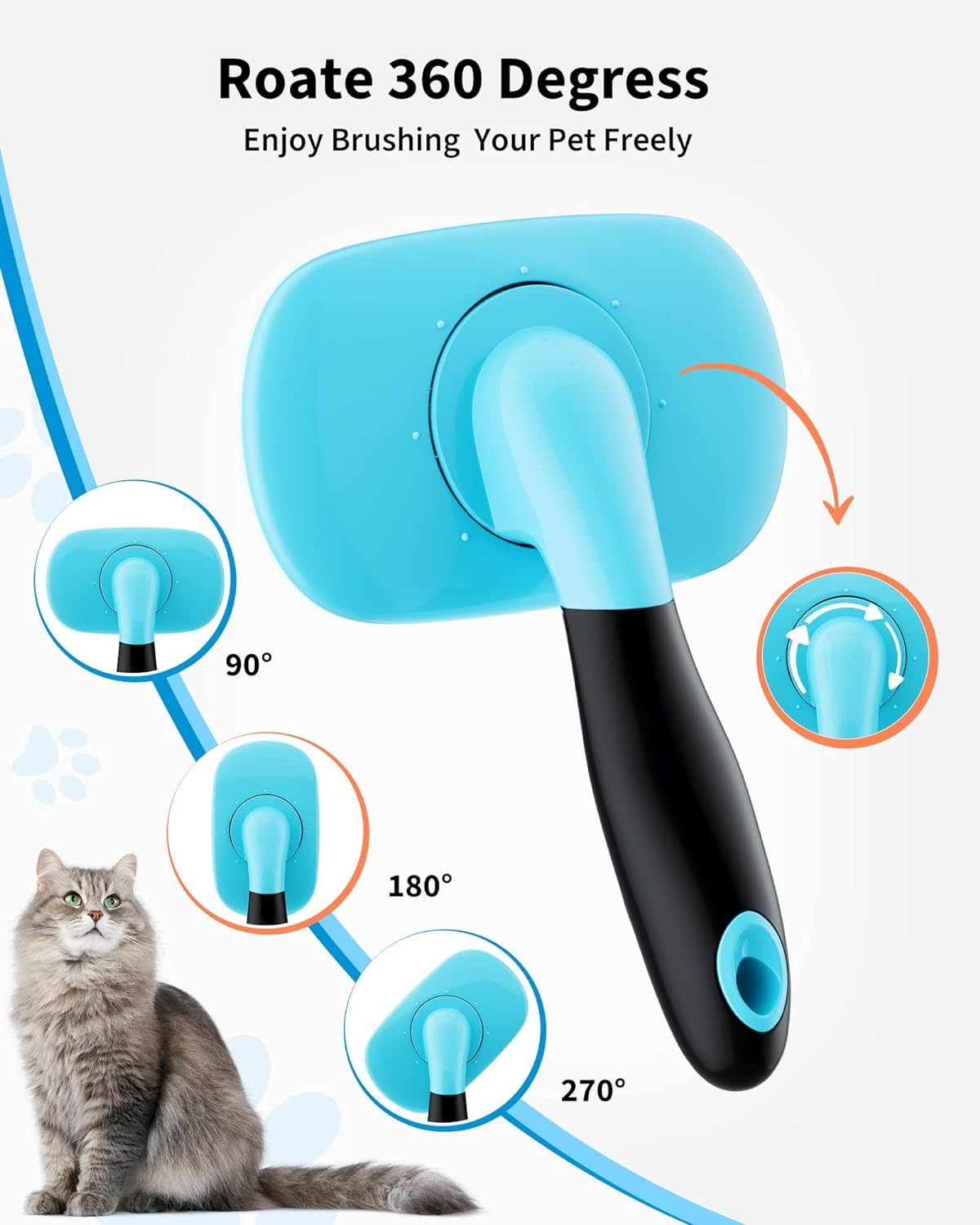 Spazzola per Cani e Gatti – Rimozione del Pelo