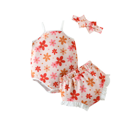 Set Vestito a Fiore per Bambina
