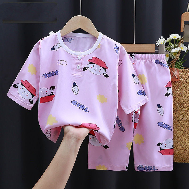 Abitino Estivo in Cotone e Seta per Bambini
