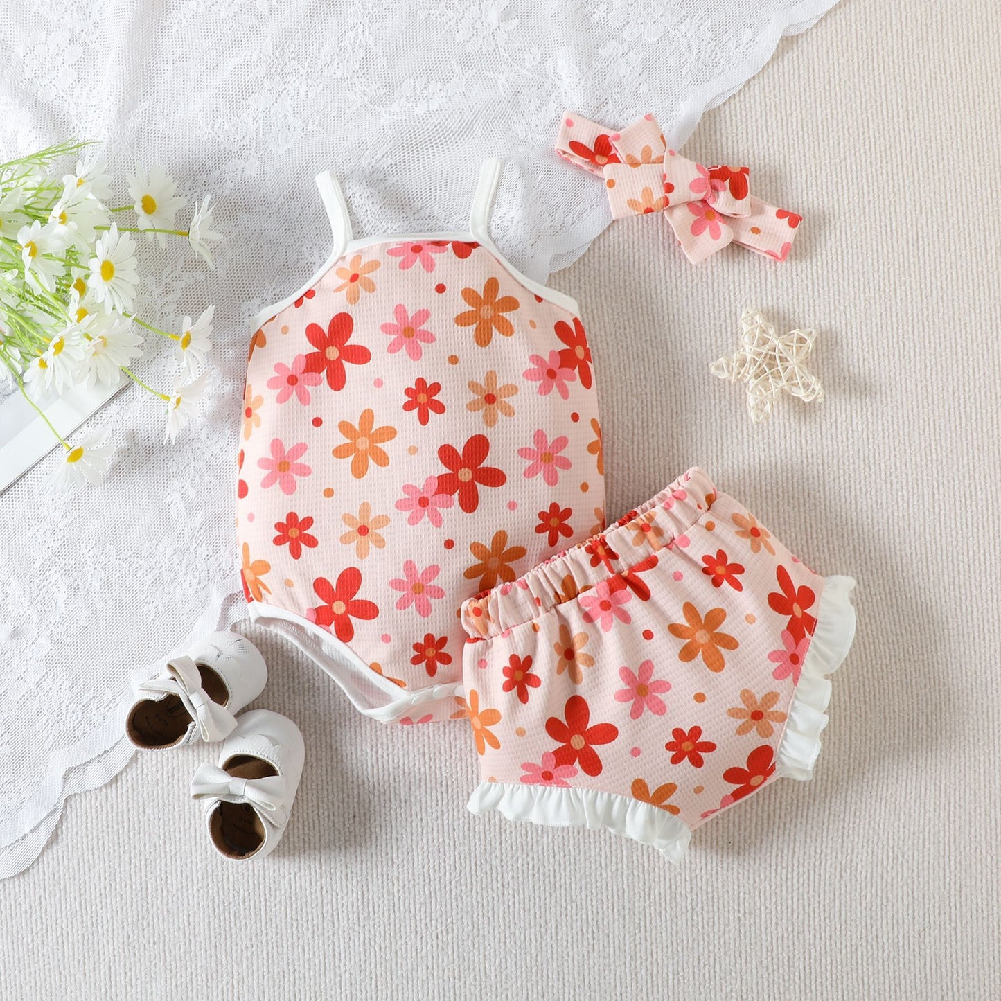Set Vestito a Fiore per Bambina